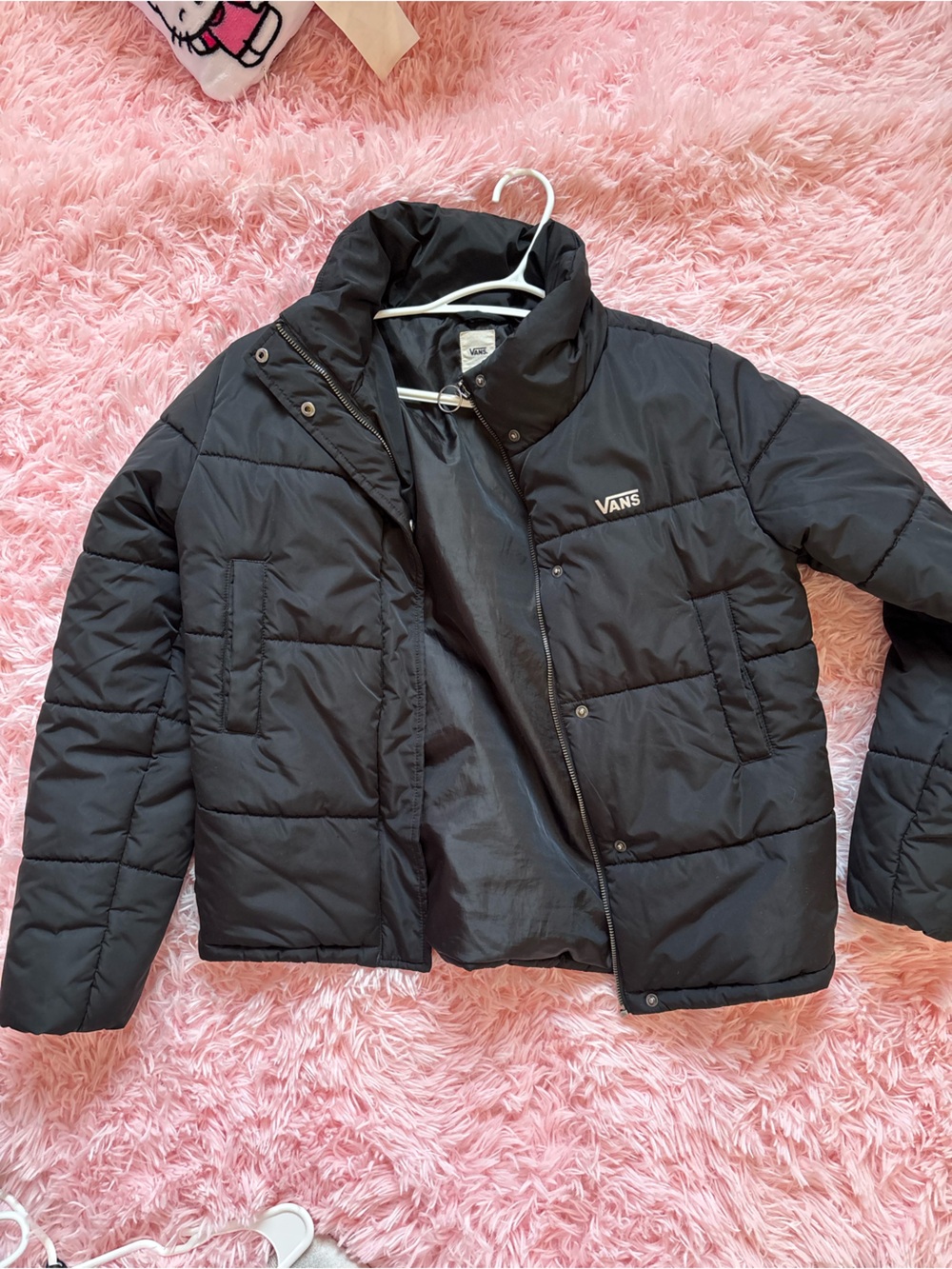 Vans Women's Black Quilted Puffer Coat